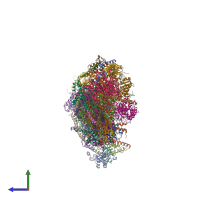 PDB entry 8q0q coloured by chain, side view.