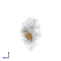 NADH-ubiquinone oxidoreductase chain 2 in PDB entry 8q45, assembly 1, side view.