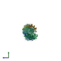 PDB entry 8q4g coloured by chain, side view.