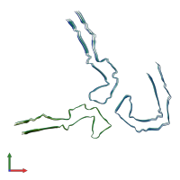 PDB entry 8q7m coloured by chain, front view.