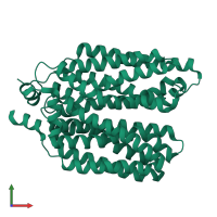 PDB entry 8qcy coloured by chain, front view.