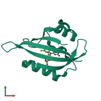 PDB entry 8qih coloured by chain, front view.