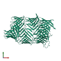 PDB entry 8qjc coloured by chain, front view.