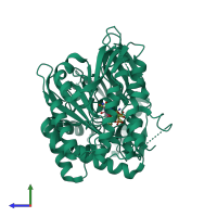 PDB entry 8qnr coloured by chain, side view.