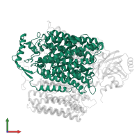 Cytochrome bo(3) ubiquinol oxidase subunit 1 in PDB entry 8qqk, assembly 1, front view.