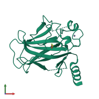 PDB entry 8qwk coloured by chain, front view.