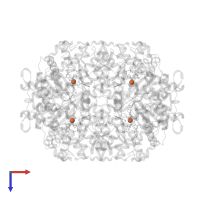 FE (III) ION in PDB entry 8qxm, assembly 1, top view.