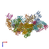 PDB entry 8rbz coloured by chain, top view.