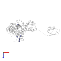 ZINC ION in PDB entry 8rhf, assembly 2, top view.