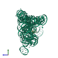 PDB entry 8ruk coloured by chain, side view.