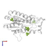 SULFATE ION in PDB entry 8sbx, assembly 1, top view.