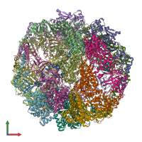 PDB entry 8shg coloured by chain, front view.