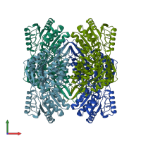 PDB entry 8shs coloured by chain, front view.