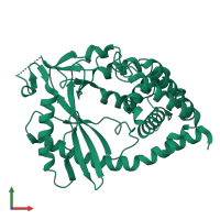 PDB entry 8shu coloured by chain, front view.