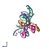 PDB entry 8sju coloured by chain, side view.