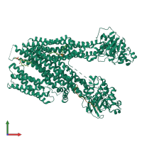 PDB entry 8sql coloured by chain, front view.