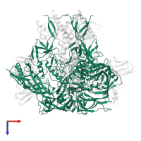 Envelope glycoprotein gp160 in PDB entry 8sxj, assembly 1, top view.