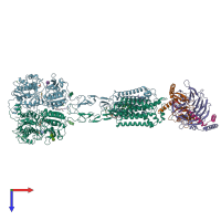 PDB entry 8szh coloured by chain, top view.