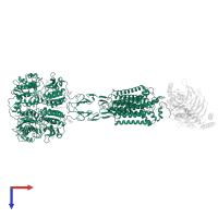 Extracellular calcium-sensing receptor in PDB entry 8szh, assembly 1, top view.