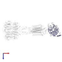 Guanine nucleotide-binding protein G(I)/G(S)/G(T) subunit beta-1 in PDB entry 8szh, assembly 1, top view.