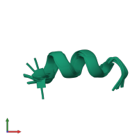 PDB entry 8t01 coloured by chain, ensemble of 9 models, front view.