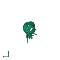 PDB entry 8t01 coloured by chain, ensemble of 9 models, side view.