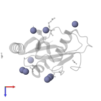 ZINC ION in PDB entry 8t33, assembly 1, top view.