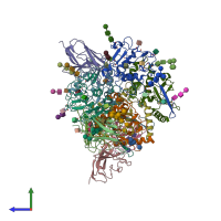 PDB entry 8t5c coloured by chain, side view.