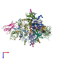 PDB entry 8t5c coloured by chain, top view.