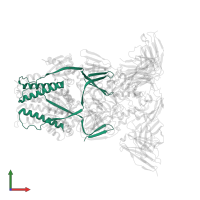 Fusion glycoprotein F2 in PDB entry 8t7a, assembly 1, front view.