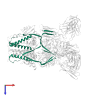 Fusion glycoprotein F2 in PDB entry 8t7a, assembly 1, top view.