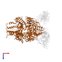 Fusion glycoprotein F1 in PDB entry 8t7a, assembly 1, top view.