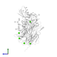CALCIUM ION in PDB entry 8tcf, assembly 1, side view.