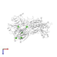 CALCIUM ION in PDB entry 8tcf, assembly 1, top view.