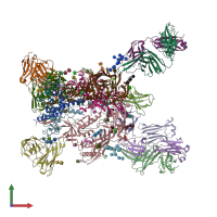 PDB entry 8tgo coloured by chain, front view.