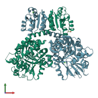 PDB entry 8thp coloured by chain, front view.