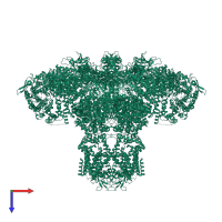 Inositol 1,4,5-trisphosphate receptor type 3 in PDB entry 8tkh, assembly 1, top view.