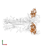 Heavy chain of 4-1-1E02 Fab in PDB entry 8tp6, assembly 1, front view.