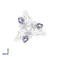 Light chain of 4-1-1E02 Fab in PDB entry 8tp6, assembly 1, side view.