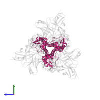 Hemagglutinin HA2 chain in PDB entry 8tpa, assembly 1, side view.