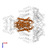 Transport permease protein in PDB entry 8tsw, assembly 1, top view.