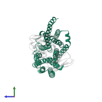 Quinolone resistance protein NorA in PDB entry 8ttf, assembly 1, side view.