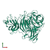 PDB entry 8tx6 coloured by chain, front view.