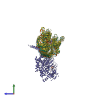 PDB entry 8u3z coloured by chain, side view.