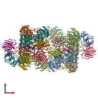 PDB entry 8u6y coloured by chain, front view.