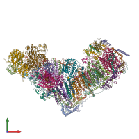 PDB entry 8uep coloured by chain, front view.