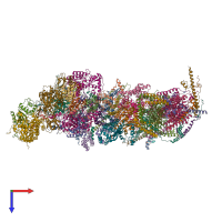 PDB entry 8uep coloured by chain, top view.