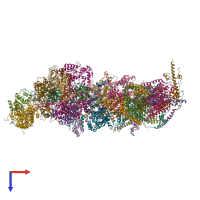 PDB entry 8uer coloured by chain, top view.