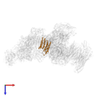 NADH-ubiquinone oxidoreductase chain 2 in PDB entry 8ugi, assembly 1, top view.