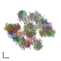 PDB entry 8ugn coloured by chain, front view.